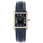 Cartier Tank Black Dial on Leather