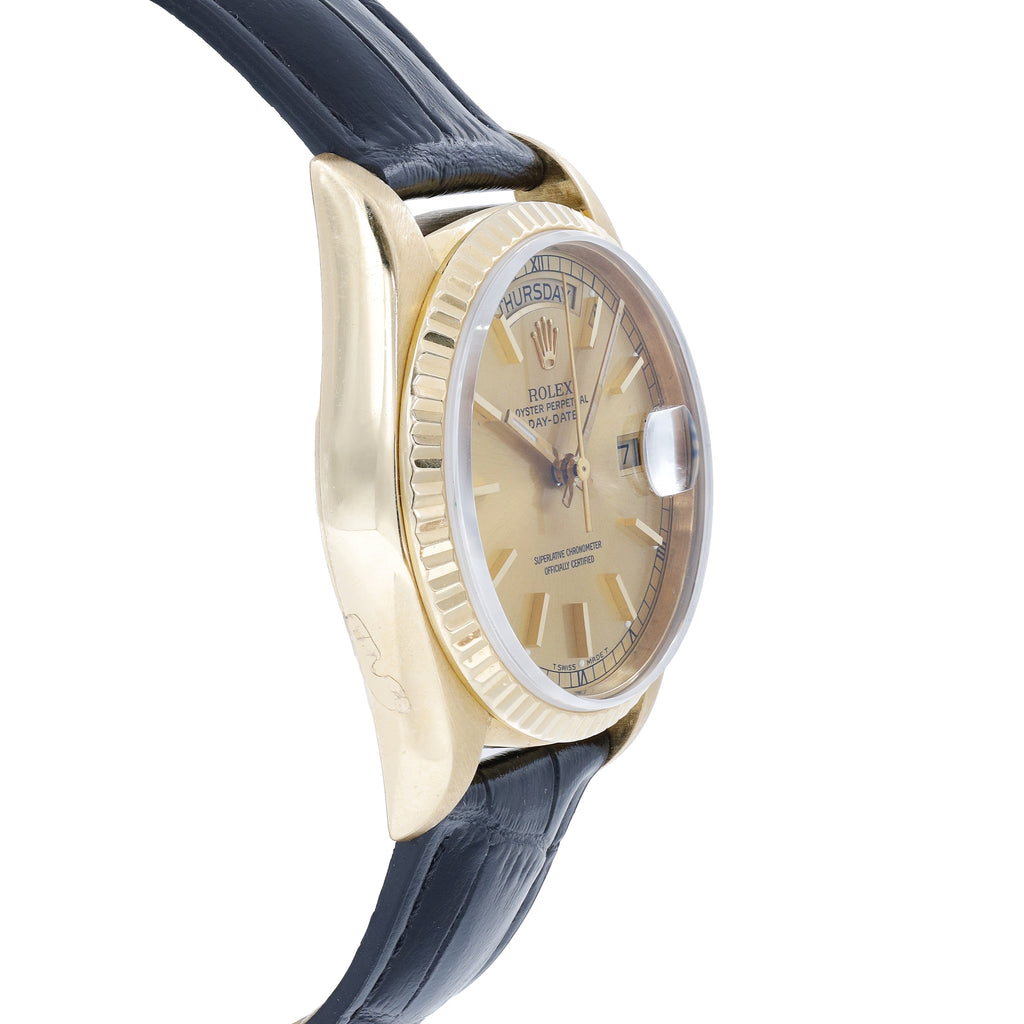 Rolex Day-Date 18038 Champagne Dial on Leather