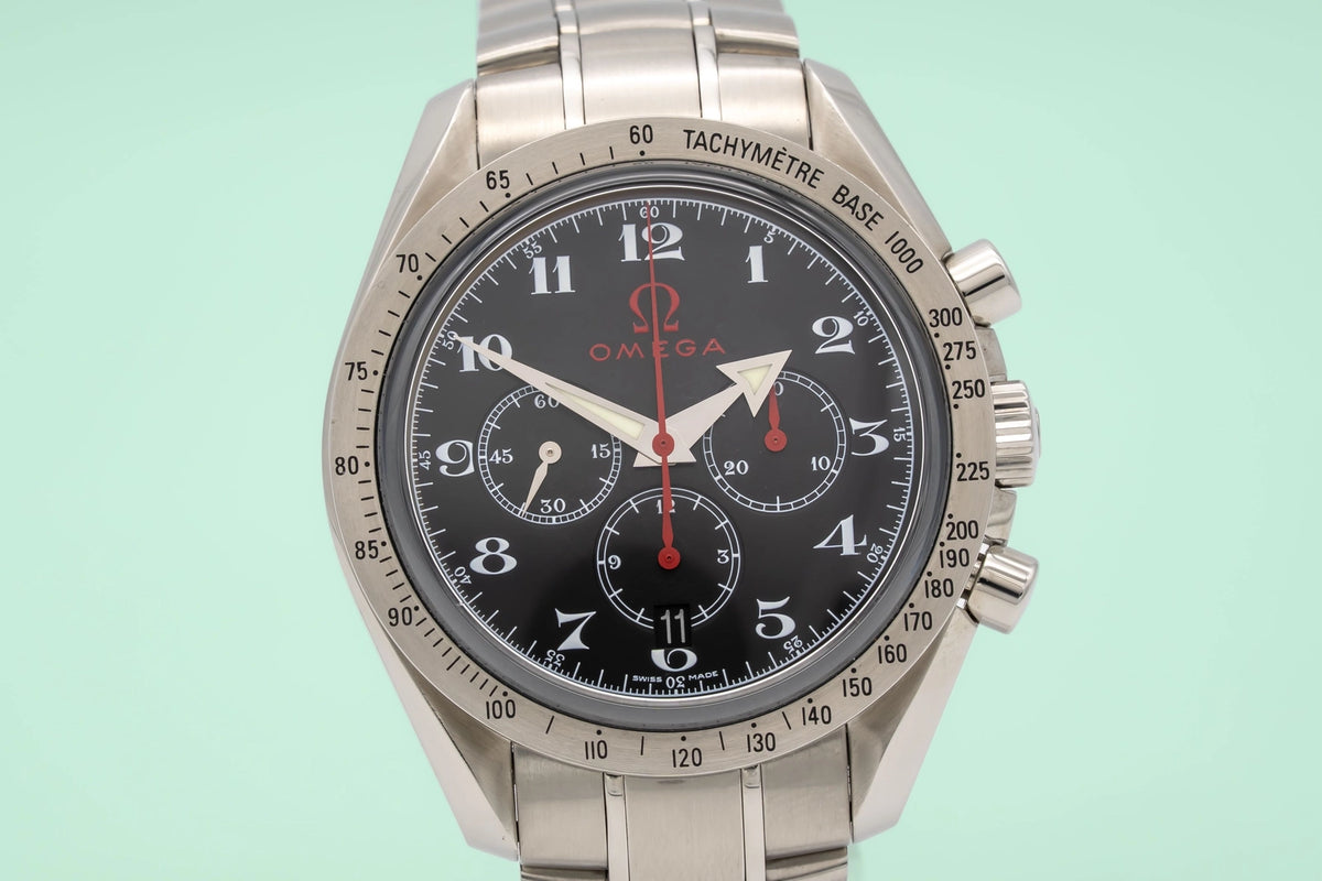 Omega Speedmaster Broad Arrow 3558.50.00 Black Stainless Steel Open Date