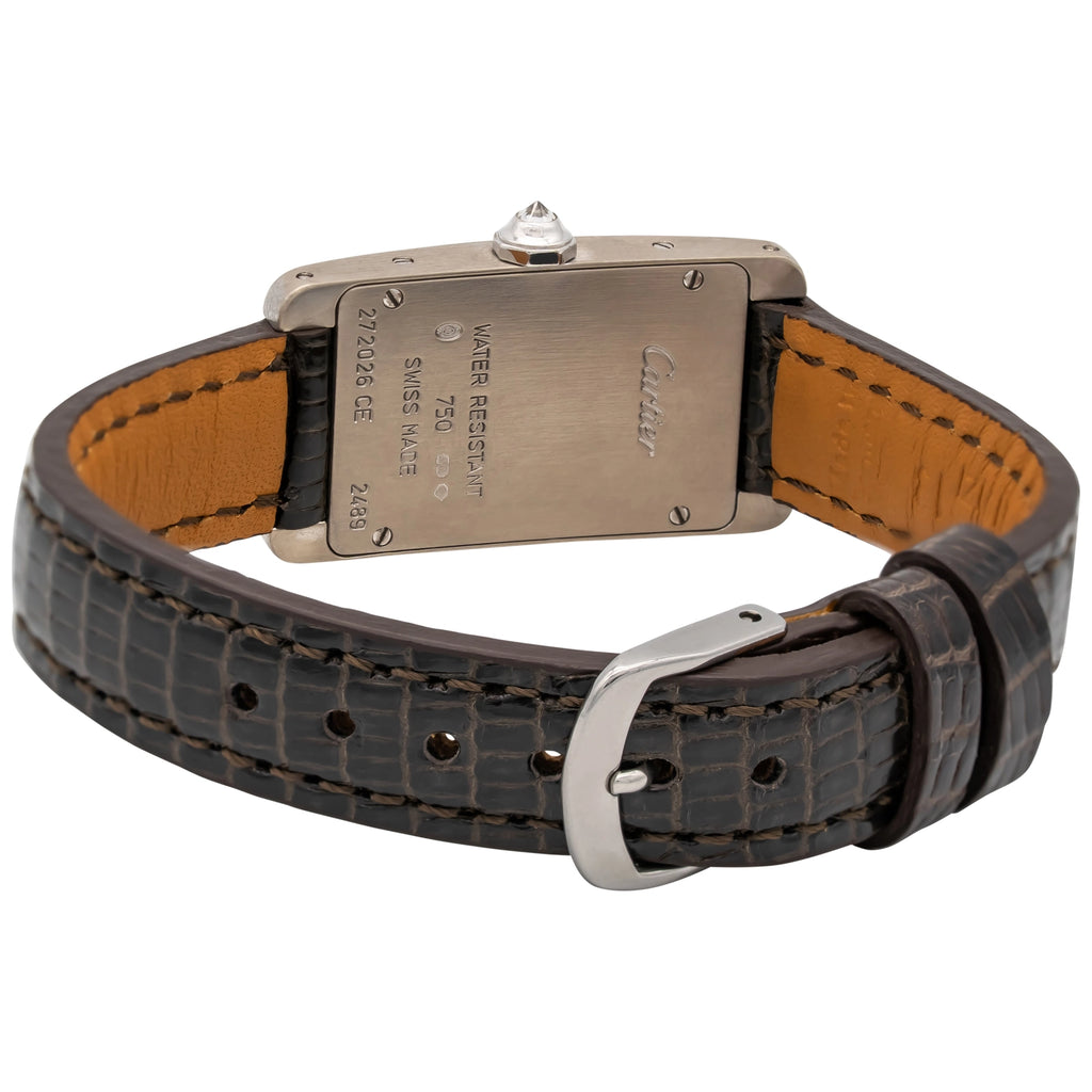 Cartier Tank Américaine 2489 Silver Dial on Leather 2003