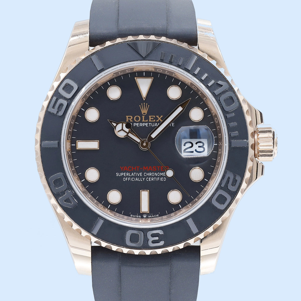 Rolex Yacht-Master 126655 Black Dial on Rubber 2022