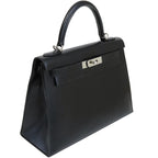 Hermès Kelly 28 Noir Box Calf Palladium Hardware 2008