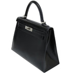 Hermès Kelly 28 Noir Box Calf Palladium Hardware 2008