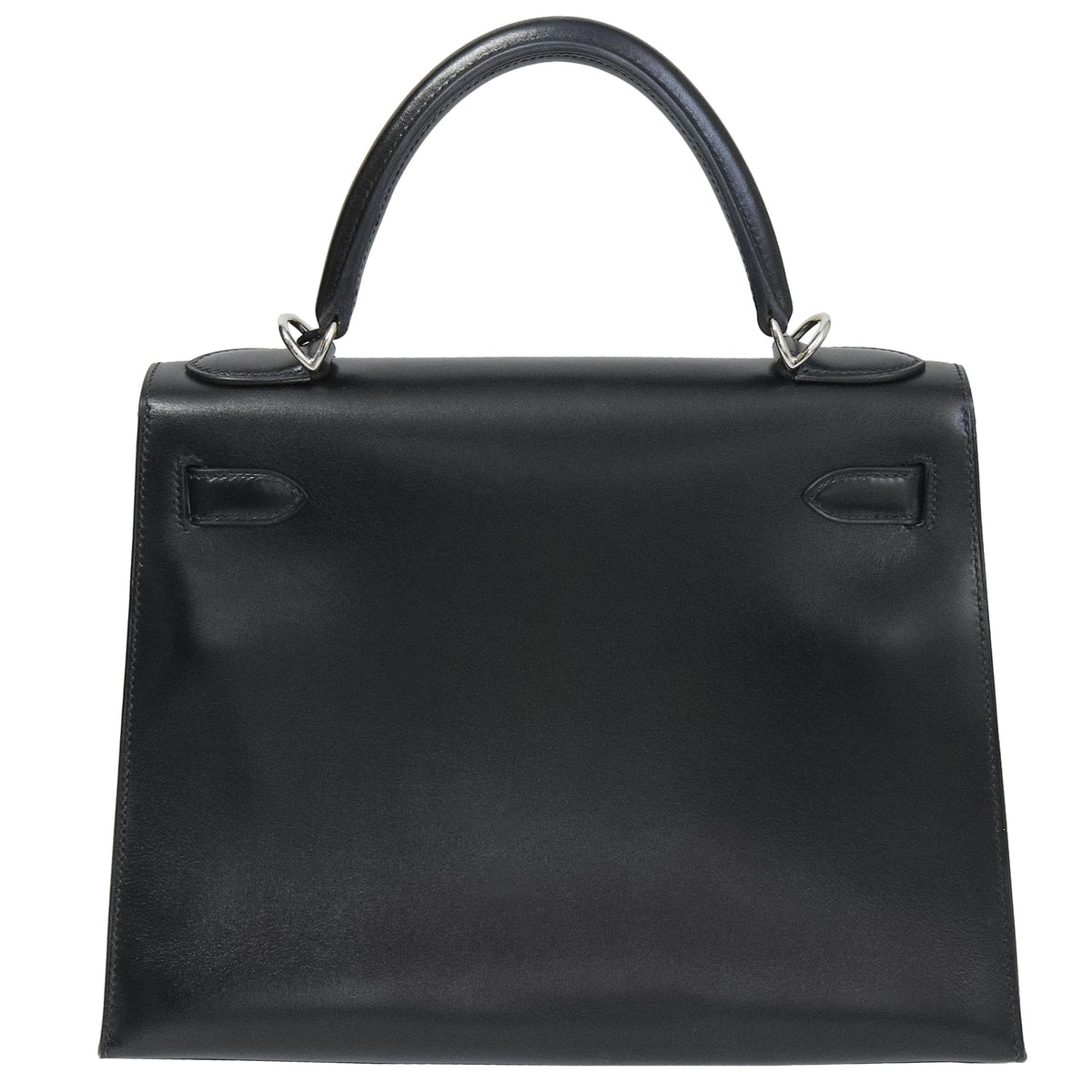 Hermès Kelly 28 Noir Box Calf Palladium Hardware 2008