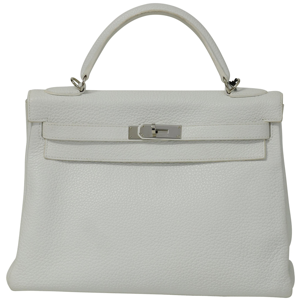 Hermès Kelly 32 Blanc Togo Palladium Hardware 2018