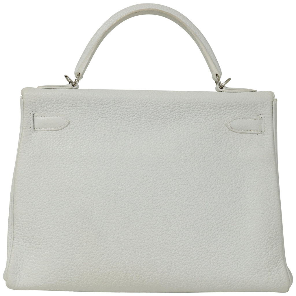 Hermès Kelly 32 Blanc Togo Palladium Hardware 2018