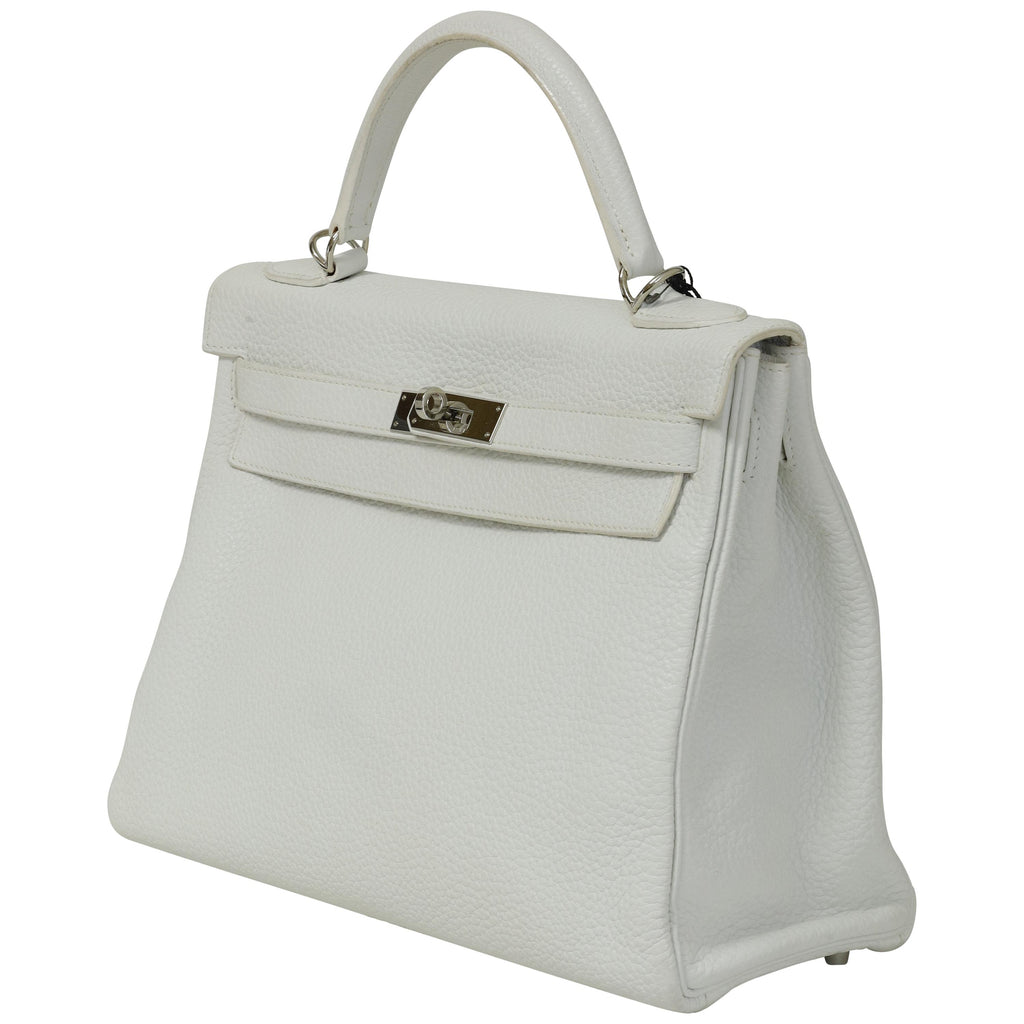 Hermès Kelly 32 Blanc Togo Palladium Hardware 2018