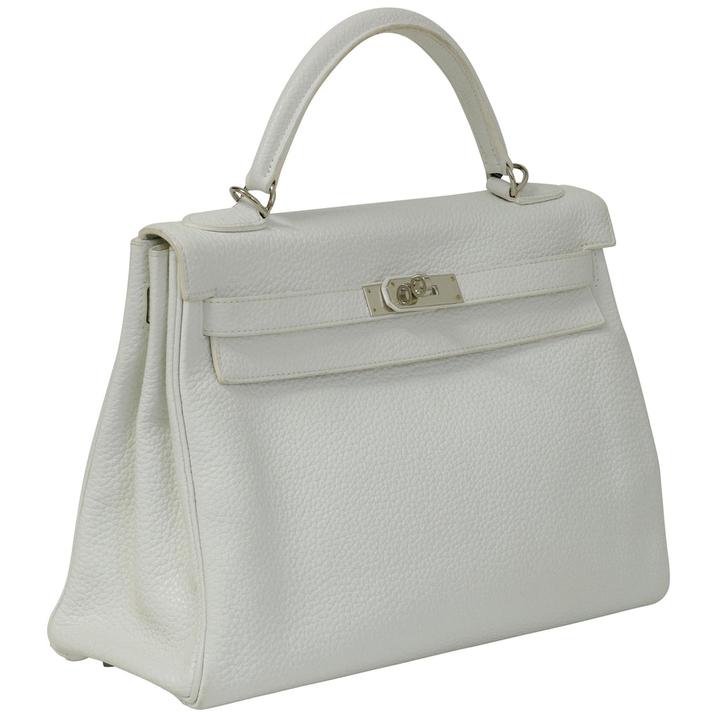 Hermès Kelly 32 Blanc Togo Palladium Hardware 2018