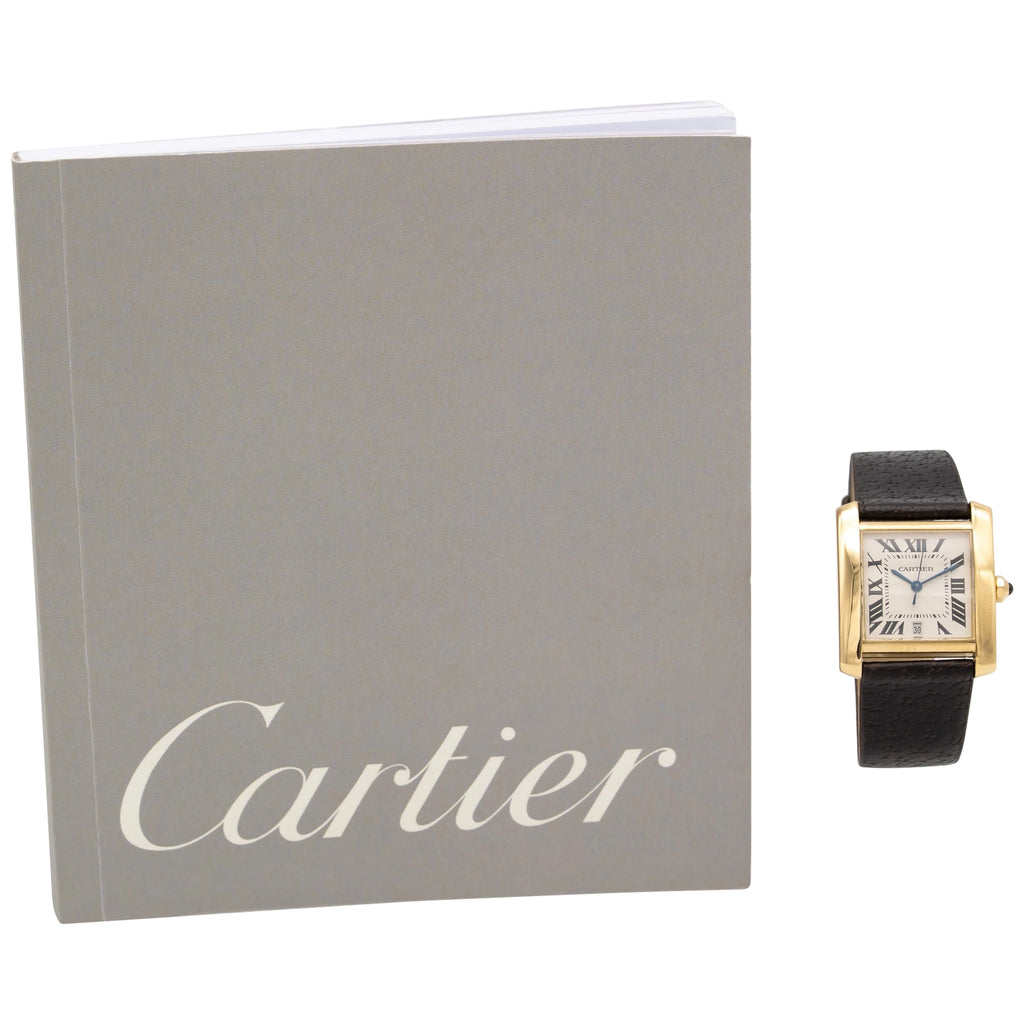 Cartier Tank Française 1840 Silver Dial on Leather 2003