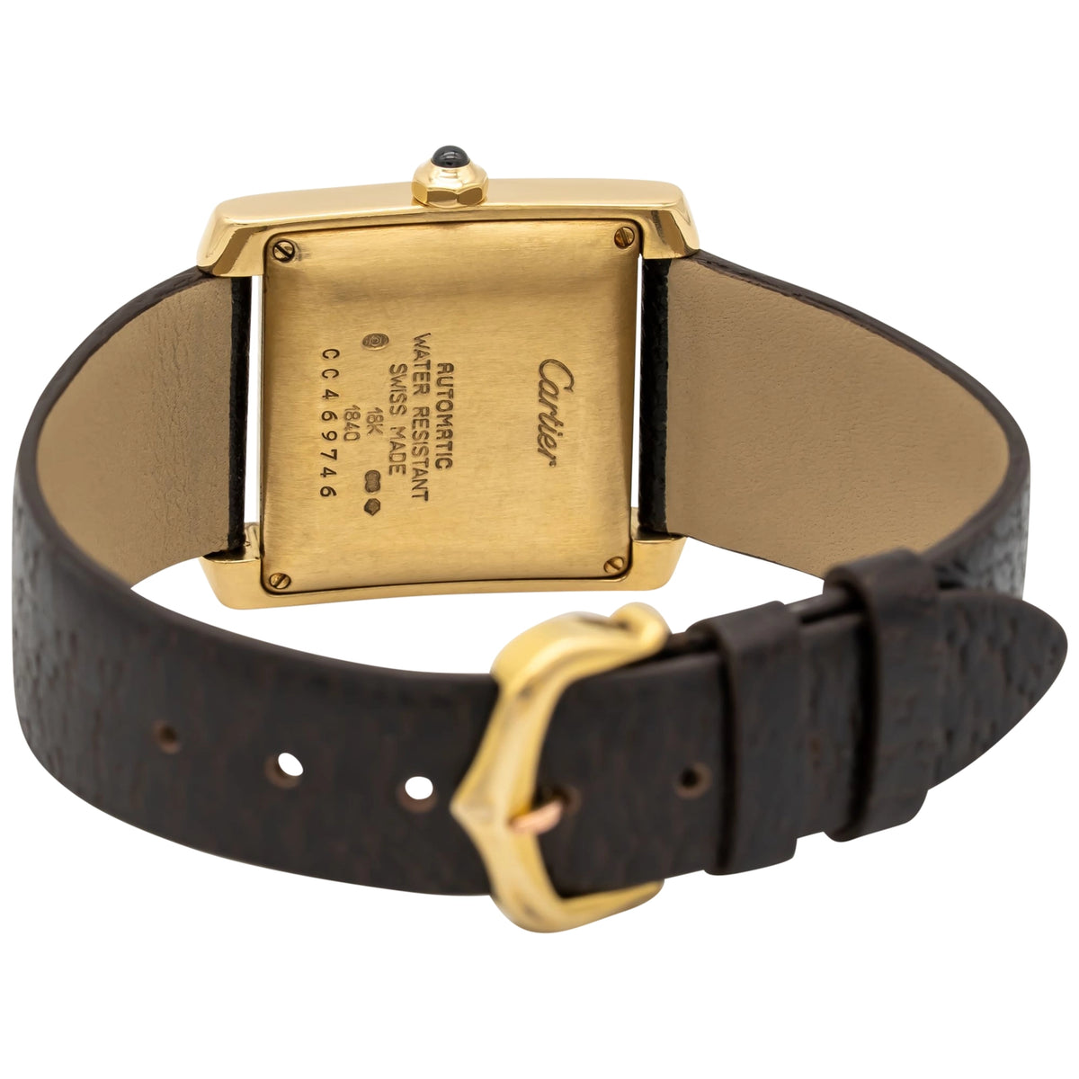 Cartier Tank Française 1840 Silver Dial on Leather 2003