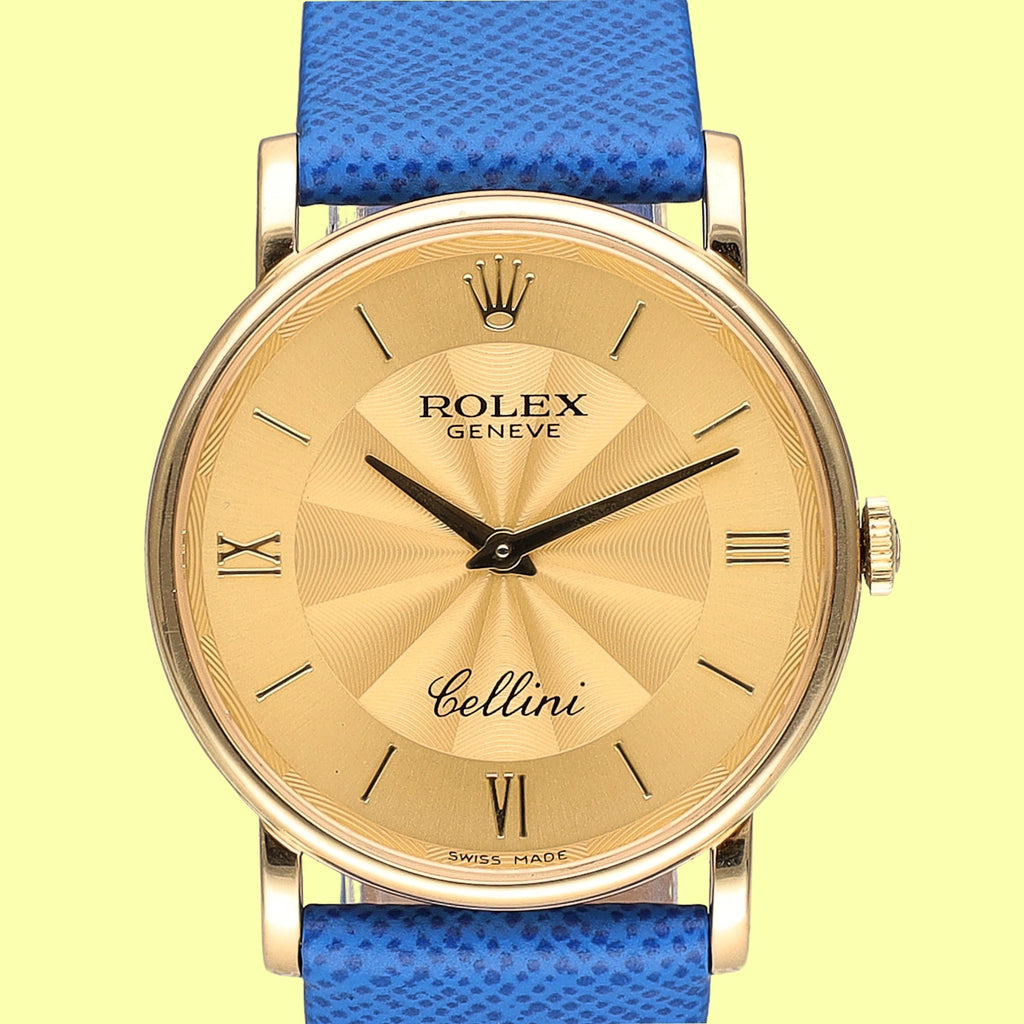 Rolex Cellini 5115 Champagne Dial on Leather 2001
