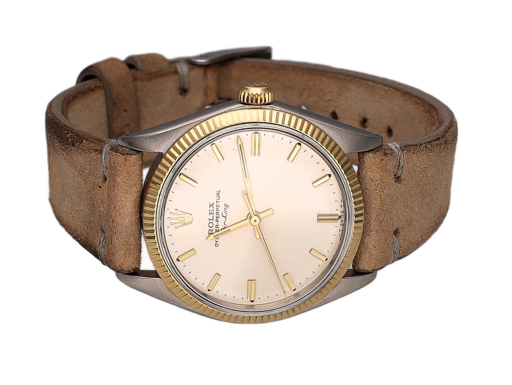 Rolex Air King 5501 Silver Dial on Leather 1967