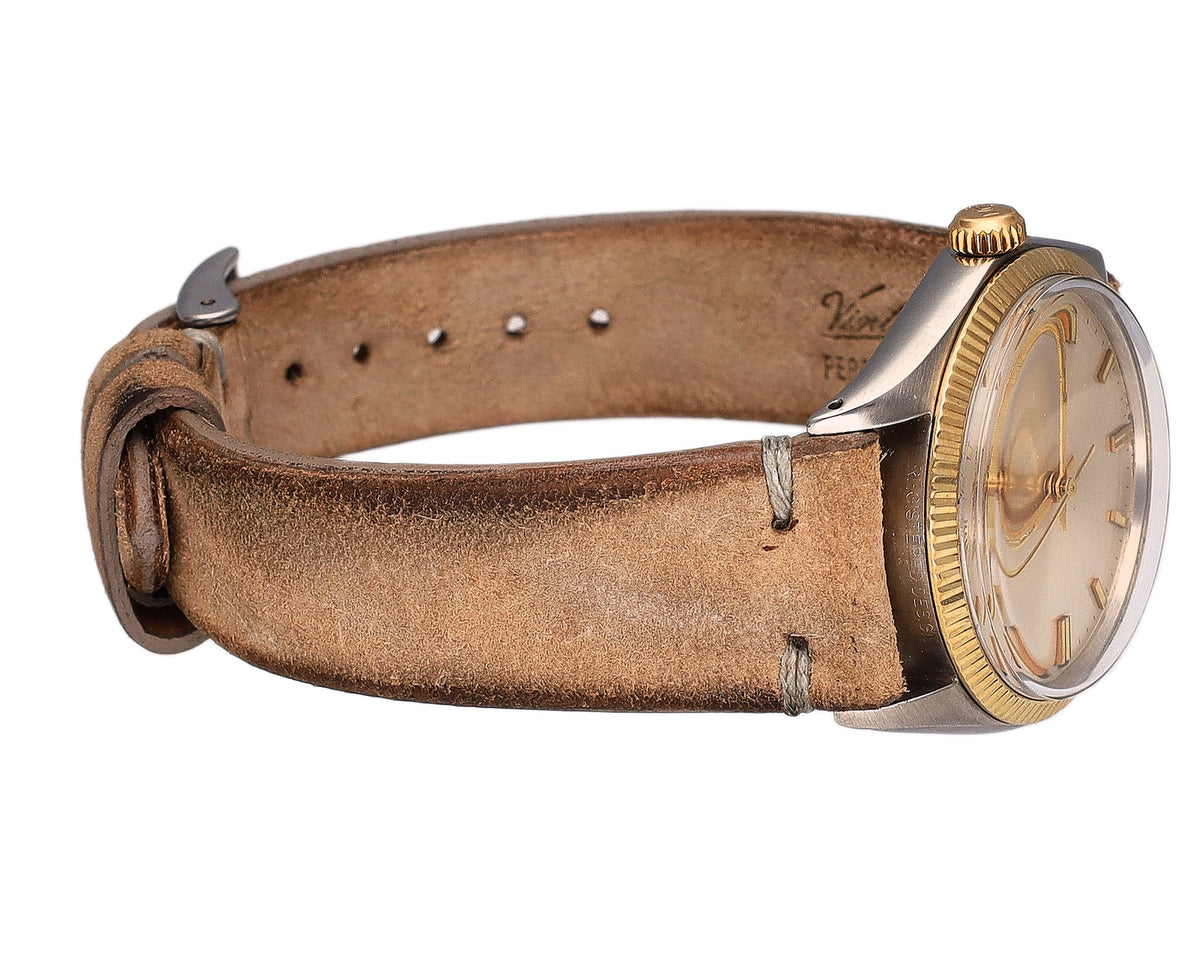 Rolex Air King 5501 Silver Dial on Leather 1967