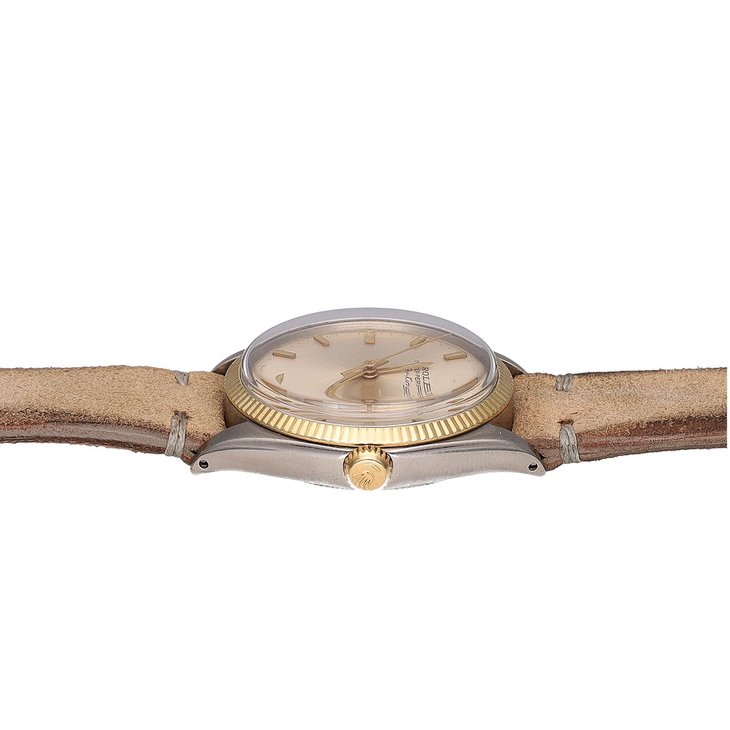 Rolex Air King 5501 Silver Dial on Leather 1967