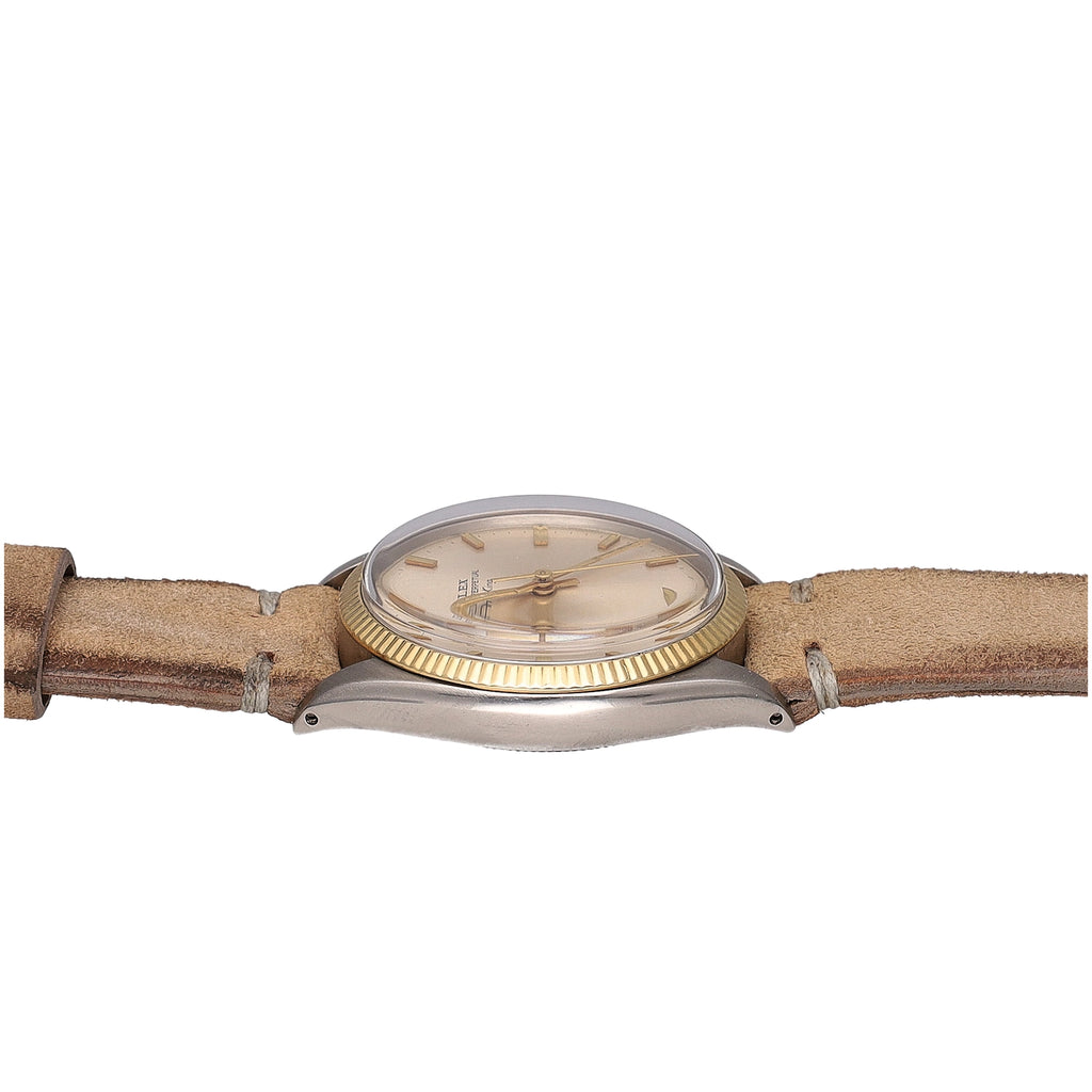 Rolex Air King 5501 Silver Dial on Leather 1967