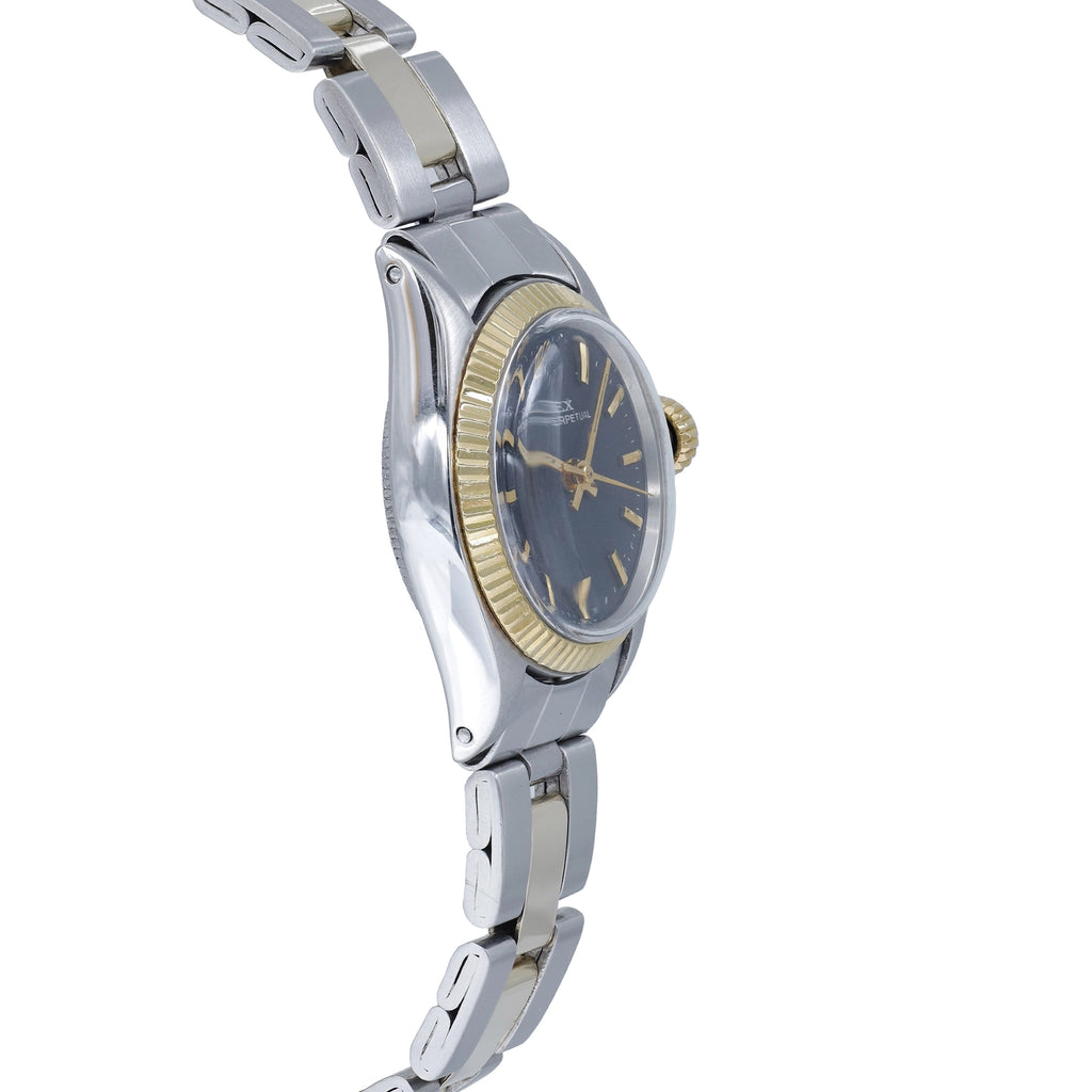 Rolex Oyster Perpetual 6618 Black Dial on Gold/Steel 1970