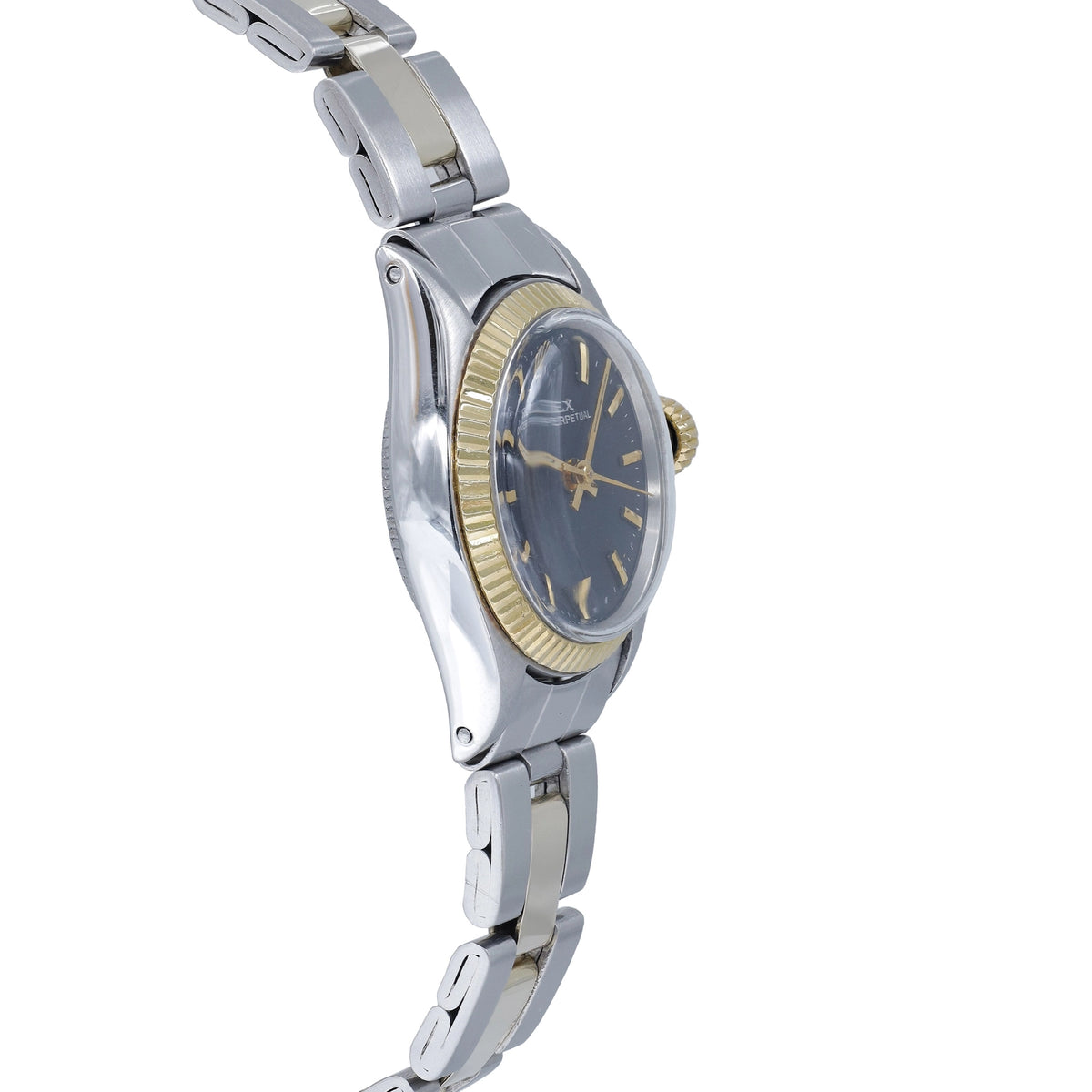 Rolex Oyster Perpetual 6618 Black Dial on Gold/Steel 1970