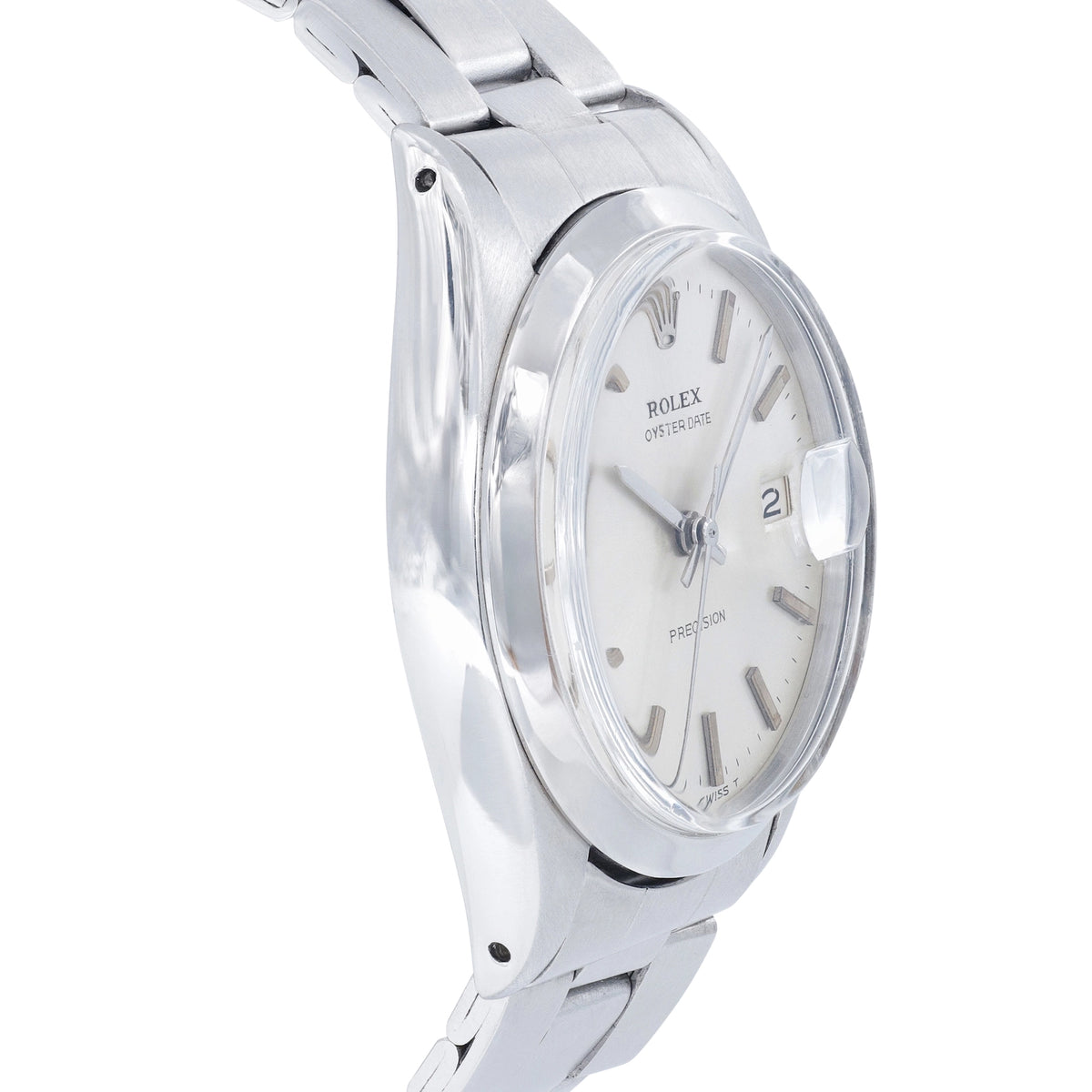 Rolex Oysterdate Precision 6694 Silver Dial on Oyster 1970