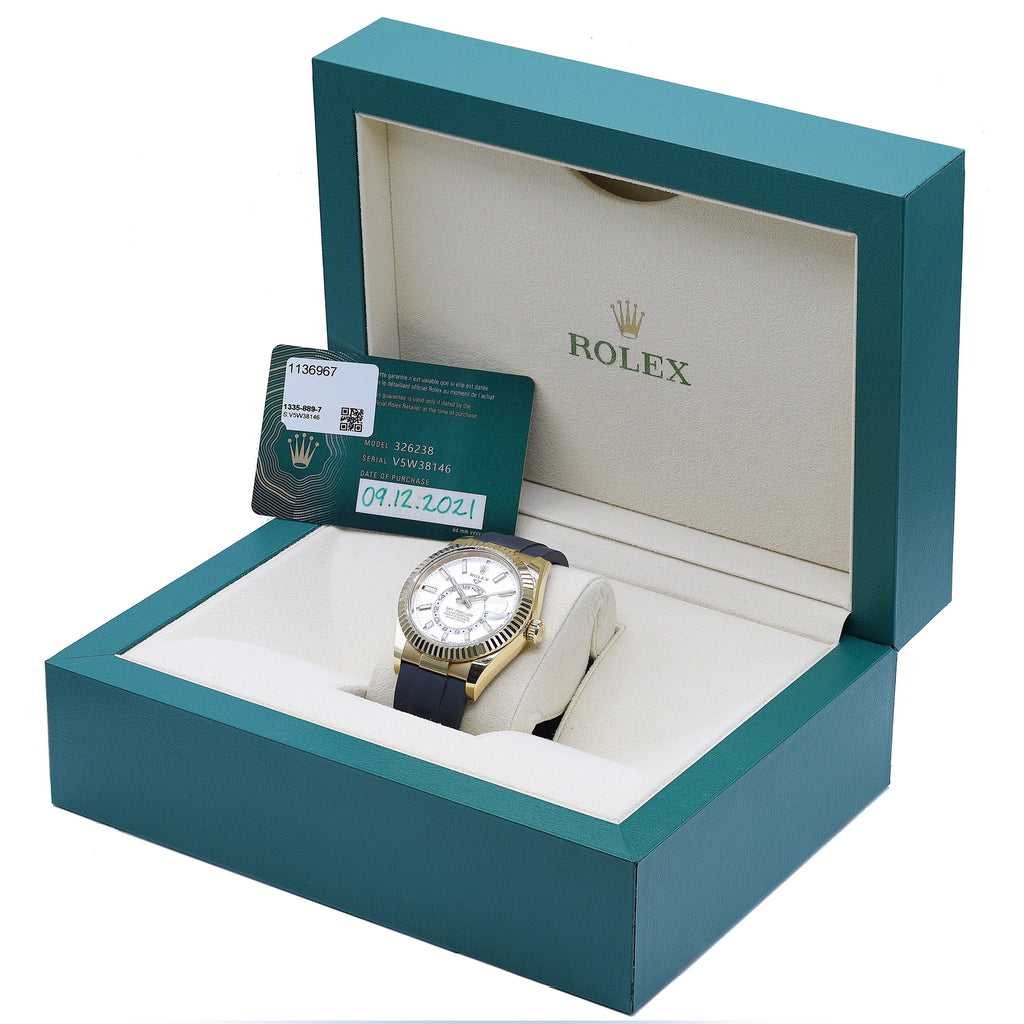 Rolex Sky-Dweller 326238 White Dial on Rubber 2021