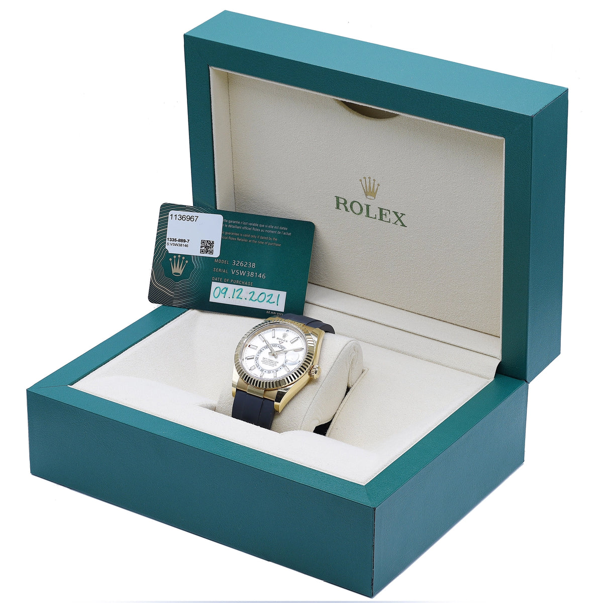Rolex Sky-Dweller 326238 White Dial on Rubber 2021