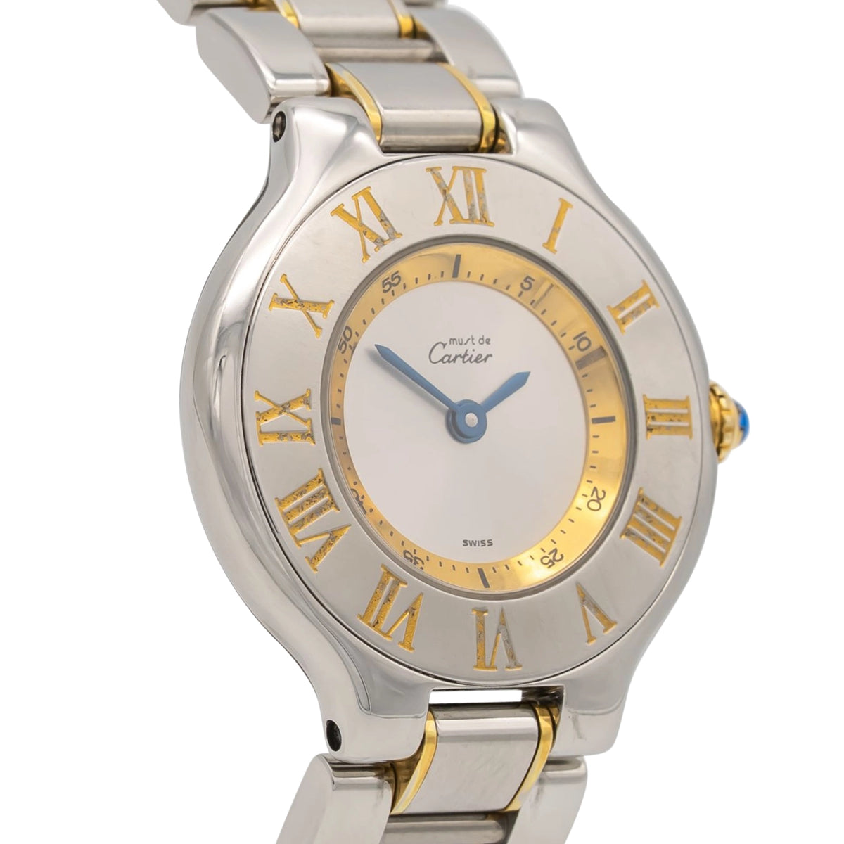Cartier 21 Must de Cartier 1340 Silver Dial on Stainless Steel & Yellow Gold