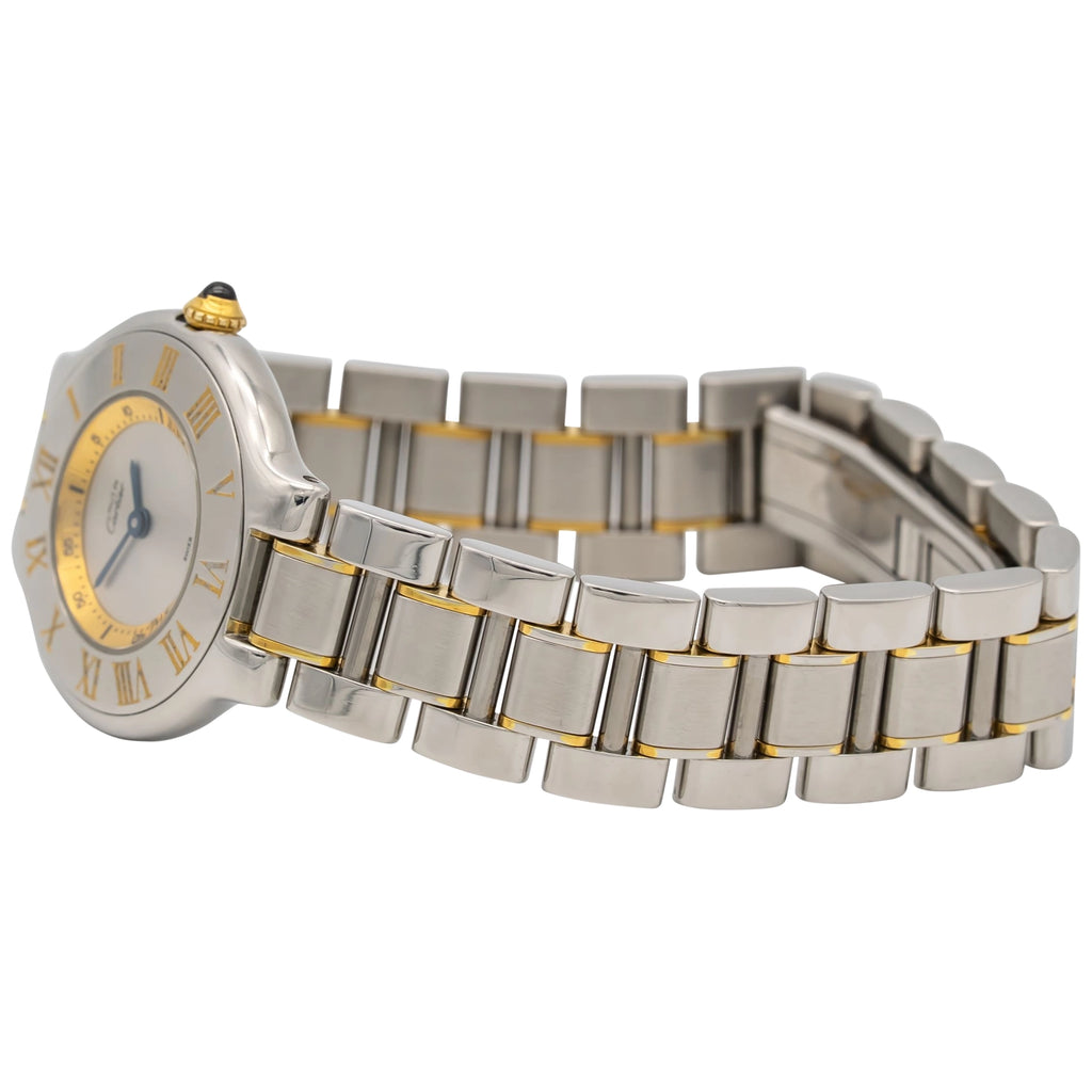 Cartier 21 Must de Cartier 1340 Silver Dial on Stainless Steel & Yellow Gold