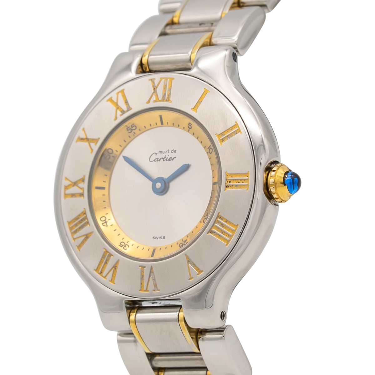 Cartier 21 Must de Cartier 1340 Silver Dial on Stainless Steel & Yellow Gold