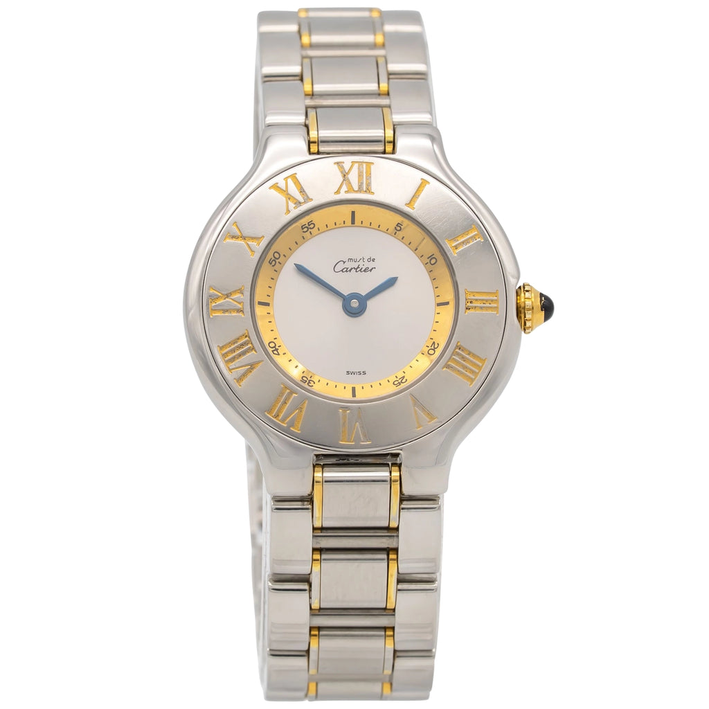 Cartier 21 Must de Cartier 1340 Silver Dial on Stainless Steel & Yellow Gold
