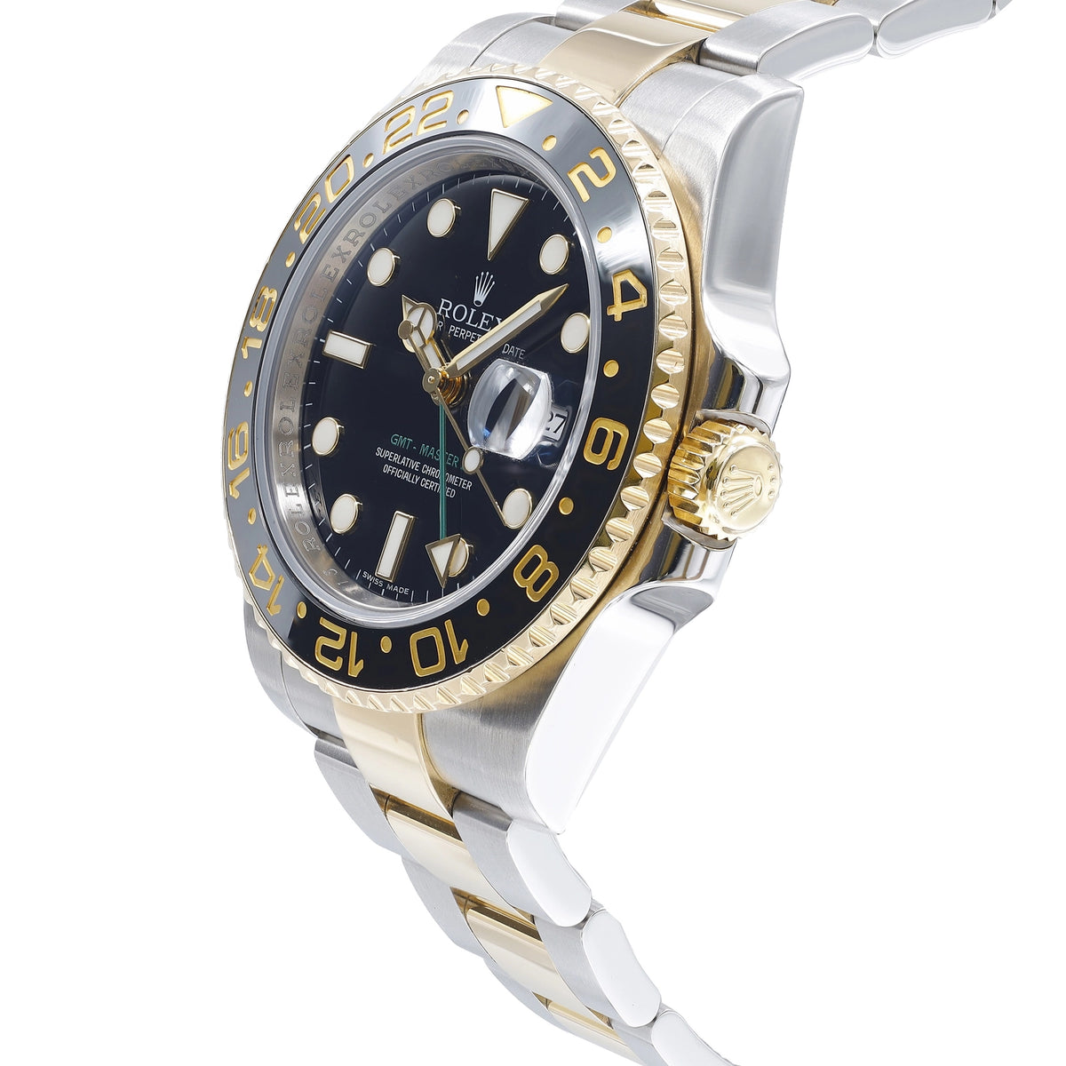 Rolex GMT-Master II 116713LN Black Dial on Stainless Steel & Yellow Gold 2011