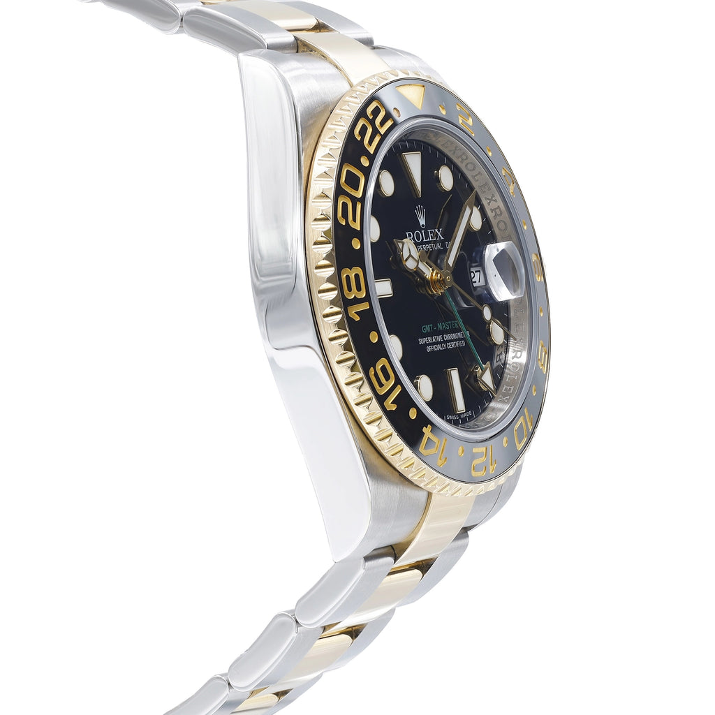 Rolex GMT-Master II 116713LN Black Dial on Stainless Steel & Yellow Gold 2011